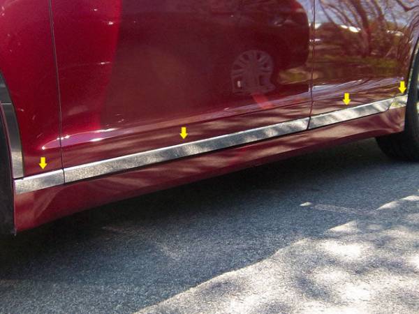 QAA - TH53630 Stainless Steel Rocker Panel Trim 8Pc 2013-2020 Lincoln MKZ QAA