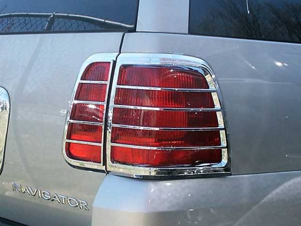 QAA - TL43655 Chrome Plated ABS plastic Tail Light Bezels 4Pc 2003-2006 Lincoln Navigator QAA