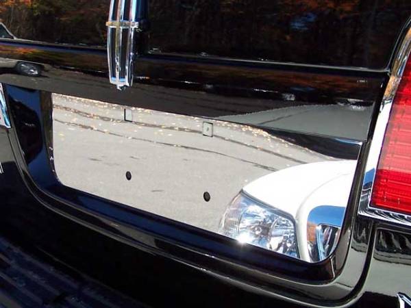 QAA - LP47655 Stainless Steel License Plate Bezel 1Pc 2007-2014 Lincoln Navigator QAA