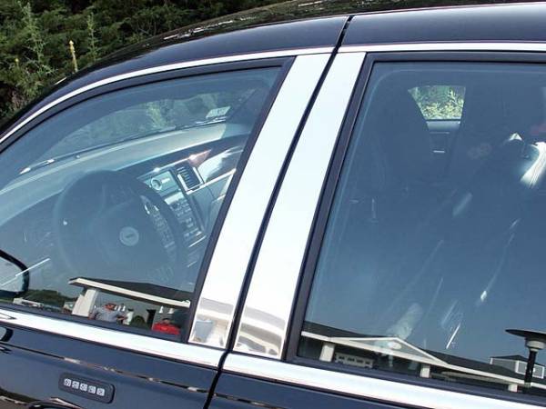 QAA - PP38680 Stainless Steel Pillar Trim 4Pc 1998-2011 Lincoln Town Car QAA