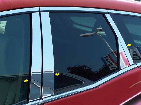 QAA - PP27721 Stainless Steel Pillar Trim 6Pc 2007-2012 Mazda CX-7 QAA