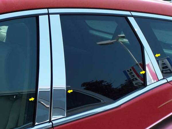 QAA - PP27722 Stainless Steel Pillar Trim 8Pc 2007-2012 Mazda CX-7 QAA