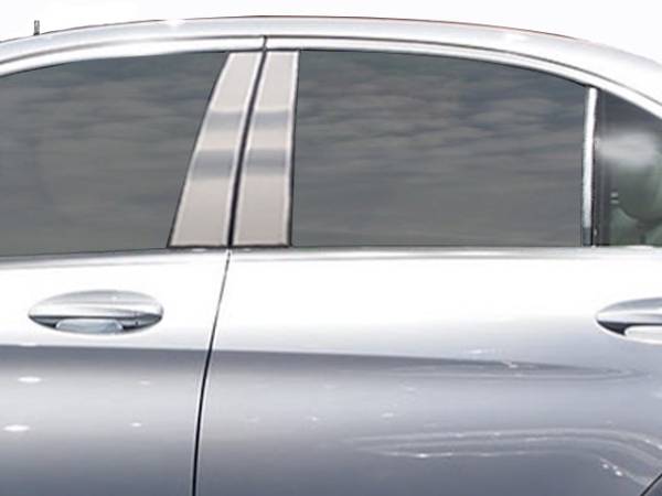 QAA - PP15082 Stainless Steel Pillar Trim 6Pc 2015-2021 Mercedes-Benz C Class QAA