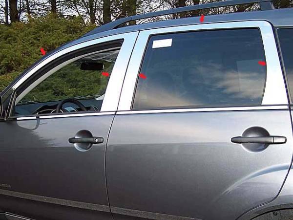 QAA - WP27010 Stainless Steel Window Accent Package 10Pc 2007-2009 Mitsubishi Outlander QAA