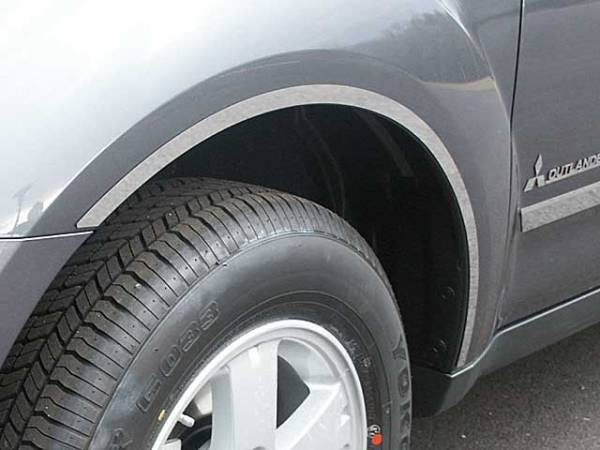 QAA - WQ27010 Stainless Steel Wheel Well Accent 4Pc 2007-2009 Mitsubishi Outlander QAA