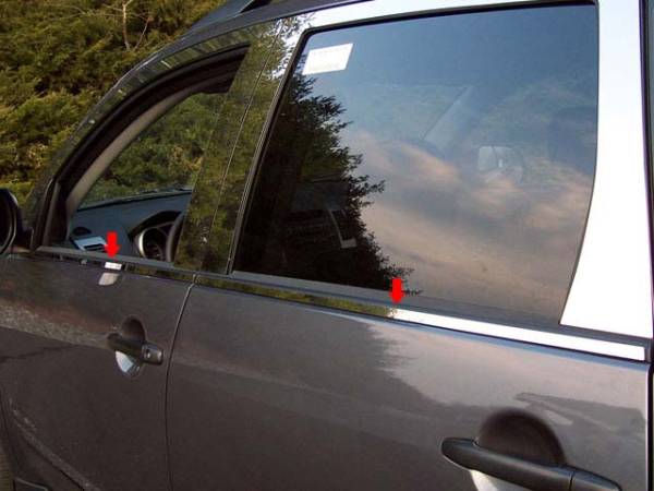 QAA - WS27010 Stainless Steel Window Sill Accent 4Pc 2007-2009 Mitsubishi Outlander QAA