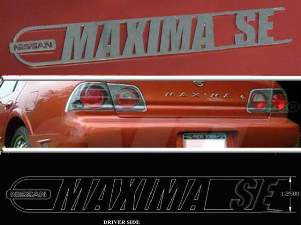 QAA - SGR24541 Stainless Steel Graphic/Logo/emblem 2Pc 2004-2008 Nissan Maxima QAA