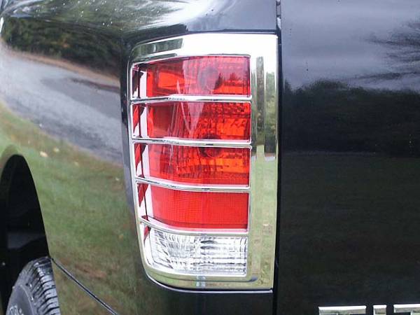 QAA - TL24515 Chrome Plated ABS plastic Tail Light Bezels 2Pc 2004-2015 Nissan Titan QAA