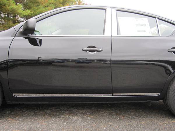 QAA - TH12531 Stainless Steel Rocker Panel Trim 4Pc 2012-2019 Nissan Versa QAA