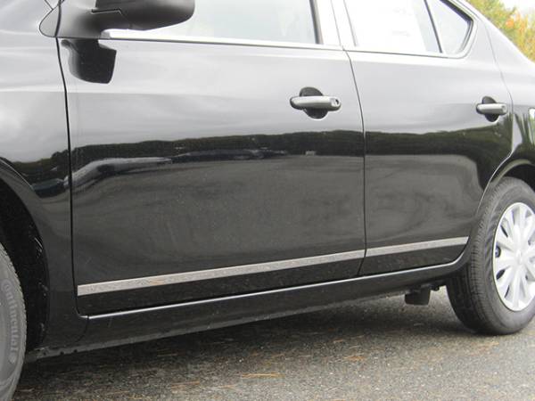 QAA - TH12532 Stainless Steel Rocker Panel Trim 4Pc 2012-2019 Nissan Versa QAA