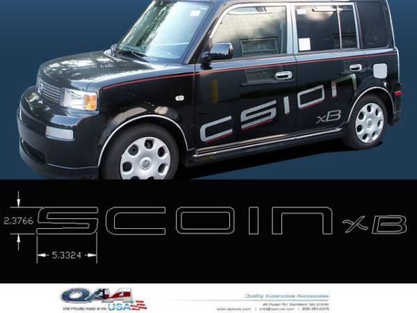 QAA - SGR24180 Stainless Steel Graphic/Logo/emblem 7Pc 2004-2006 Scion xB QAA