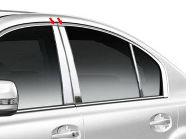 QAA - PP10445 Stainless Steel Pillar Trim 4Pc 2010-2014 Subaru Legacy QAA