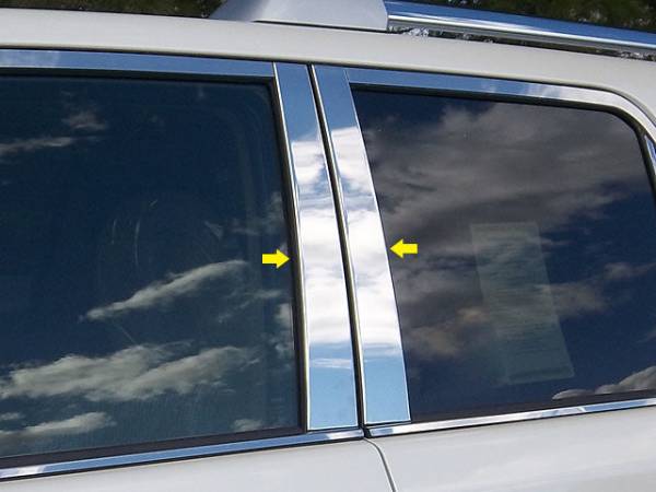 QAA - PP10177 Stainless Steel Pillar Trim 4Pc 2010-2024 Toyota 4Runner QAA