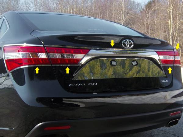 QAA - TR13165 Stainless Steel Tail Light Accent 5Pc 2013-2018 Toyota Avalon QAA