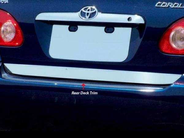 QAA - RD24112 Stainless Steel Rear Deck Accent 1Pc 2003-2008 Toyota Corolla QAA