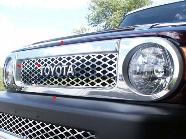 QAA - SG27140 Stainless Steel Grille Accent 9Pc 2007-2014 Toyota FJ Cruiser QAA