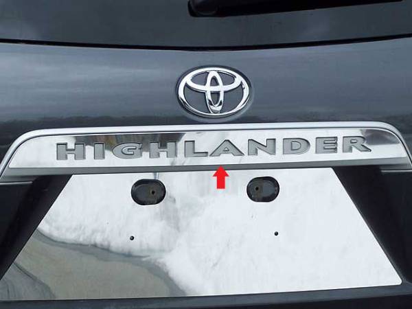 QAA - LB28110 Stainless Steel License Plate Bar Accent 1Pc 2008-2013 Toyota Highlander QAA