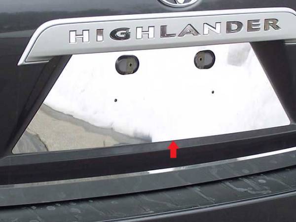 QAA - LP28110 Stainless Steel License Plate Bezel 1Pc 2008-2013 Toyota Highlander QAA