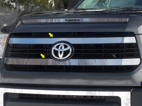 QAA - SG14145 Stainless Steel Grille Accent 2Pc 2014-2020 Toyota Tundra QAA