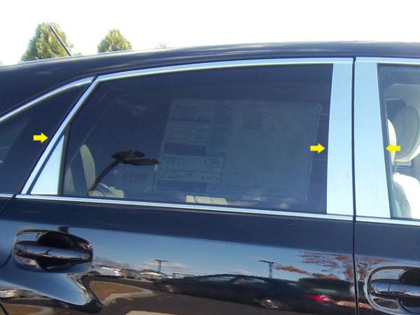 QAA - PP29156 Stainless Steel Pillar Trim 6Pc 2009-2015 Toyota Venza QAA