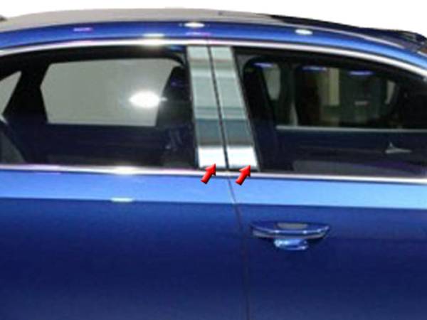 QAA - PP12675 Stainless Steel Pillar Trim 4Pc 2012-2019 Volkswagen Passat QAA