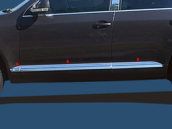 QAA - TH24640 Stainless Steel Rocker Panel Trim 6Pc 2004-2010 Volkswagen Touareg QAA