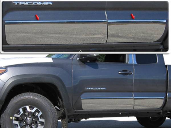 QAA - TH16173 Stainless Steel Rocker Panel Trim 4Pc 2016-2023 Toyota Tacoma QAA