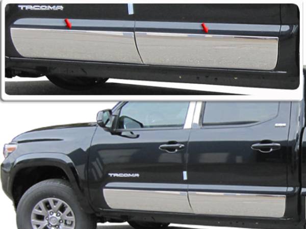 QAA - TH16174 Stainless Steel Rocker Panel Trim 4Pc 2016-2023 Toyota Tacoma QAA