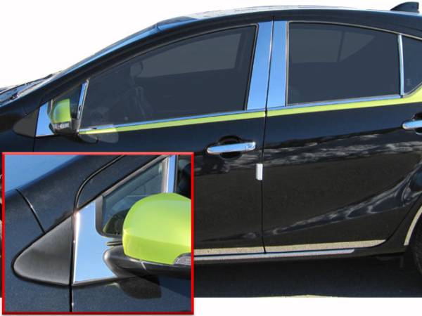 QAA - PP12708 Stainless Steel Pillar Trim 10Pc 2012-2019 Toyota Prius C QAA