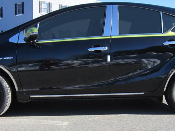 QAA - TH12706 Stainless Steel Rocker Panel Trim 2Pc 2012-2017 Toyota Prius C QAA