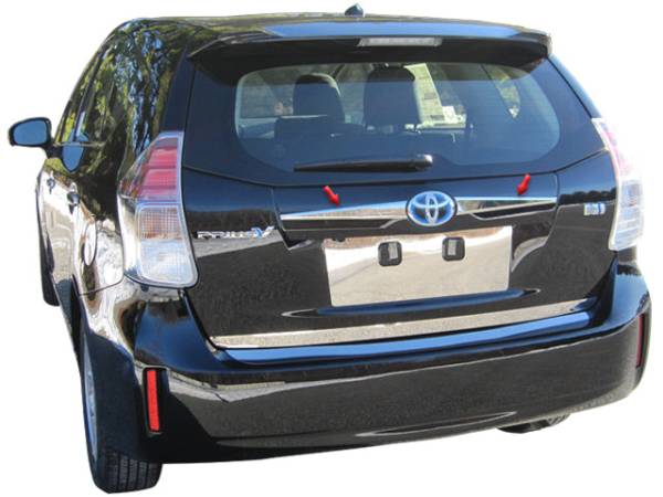 QAA - LB12700 Stainless Steel License Plate Bar Accent 2Pc 2012-2017 Toyota Prius V QAA