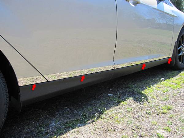 QAA - TH55345 Stainless Steel Rocker Panel Trim 8Pc 2015-2018 Ford Focus QAA