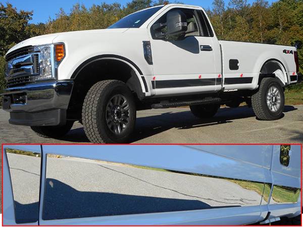 QAA - TH57320 Stainless Steel Rocker Panel Trim 10Pc 2017-2022 Ford F-250 & F-350 Super Duty QAA