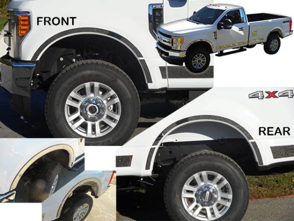 QAA - WQ57320 Stainless Steel Wheel Well Accent 10Pc 2017-2022 Ford F-250 & F-350 Super Duty QAA