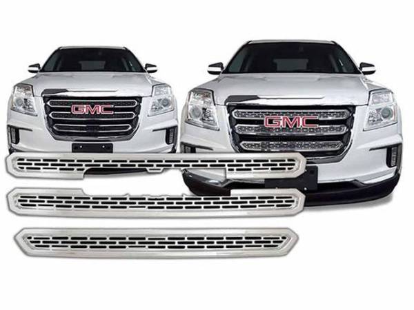 QAA - SGC56275 Chrome Plated ABS plastic Grille Overlay 3Pc 2016-2017 GMC Terrain QAA