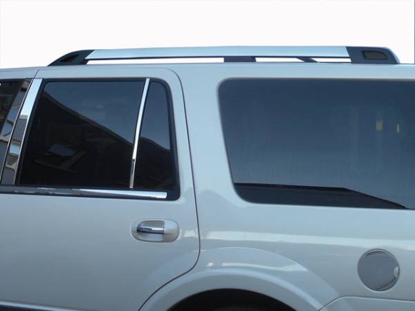 QAA - RR55384 Stainless Steel Roof Rack Accent 2Pc 2008-2017 Ford Expedition QAA