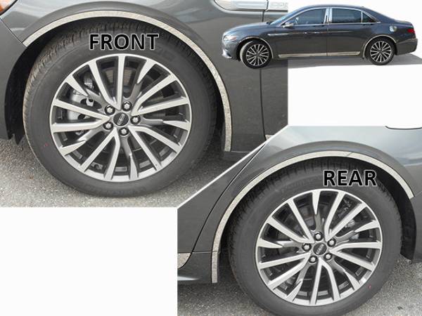 QAA - WQ57680 Stainless Steel Wheel Well Accent 6Pc 2017-2021 Lincoln Continental QAA