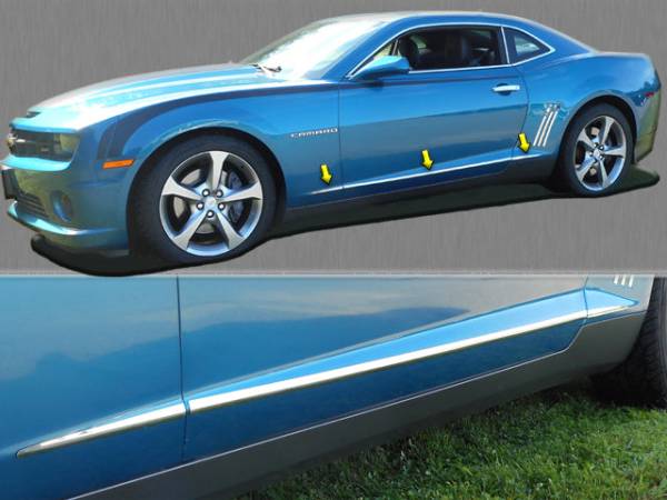 QAA - AT50100 Stainless Steel Side Accent Trim 6Pc 2010-2015 Chevrolet Camaro QAA