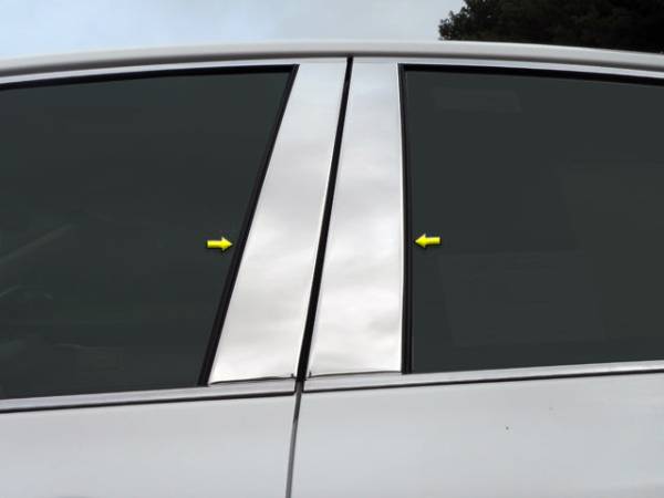 QAA - PP18130 Stainless Steel Pillar Trim 4Pc 2018-2024 Toyota Camry QAA