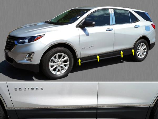 QAA - TH58160 Stainless Steel Rocker Panel Trim 8Pc 2018-2024 Chevrolet Equinox QAA