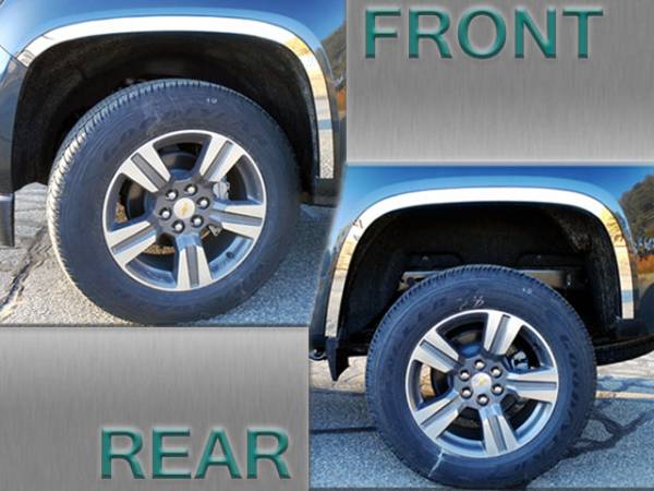 QAA - WQ55150 Stainless Steel Wheel Well Accent 4Pc 2015-2022 Chevrolet Colorado QAA