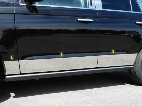 QAA - TH58383 Stainless Steel Rocker Panel Trim 6Pc 2018-2025 Ford Expedition QAA