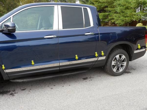 QAA - TH17240 Stainless Steel Rocker Panel Trim 12Pc 2017-2024 Honda Ridgeline QAA