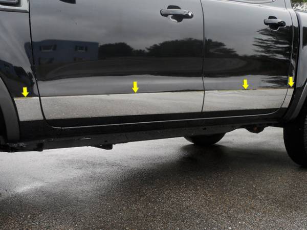 QAA - TH59345 Stainless Steel Rocker Panel Trim 8Pc 2019-2023 Ford Ranger QAA