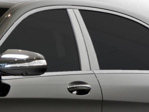 QAA - PP14085 Stainless Steel Pillar Trim 4Pc 2014-2020 Mercedes-Benz S Class QAA