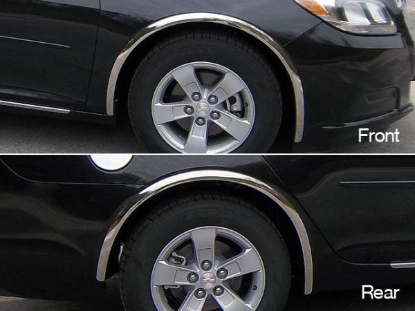 QAA - WZ53105 Molded Stainless Steel Wheel Well Fender Trim 4Pc 2013-2015 Chevrolet Malibu QAA