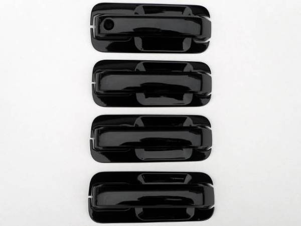 QAA - DH55310B Gloss Black Plated ABS plastic Door Handle Cover 12Pc 2017-2022 Ford F-250 & F-350 Super Duty QAA