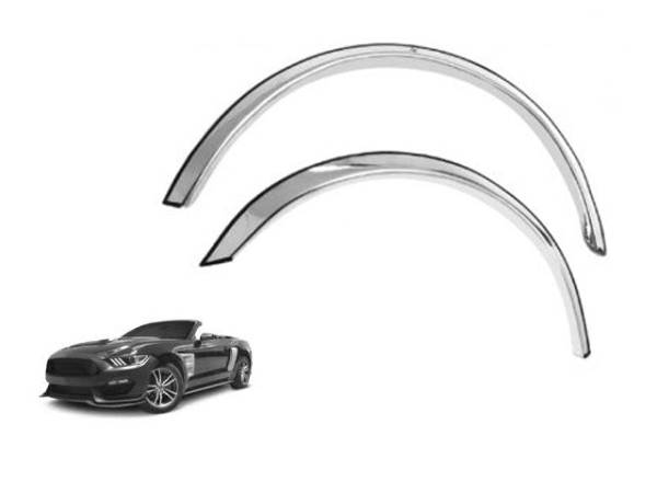 QAA - WZ55351 Molded Stainless Steel Wheel Well Fender Trim 4Pc 2015-2016 Ford Mustang QAA