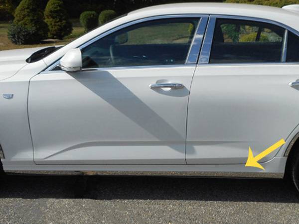 QAA - TH60245 Stainless Steel Rocker Panel Trim 4Pc 2020-2024 Cadillac CT4 QAA