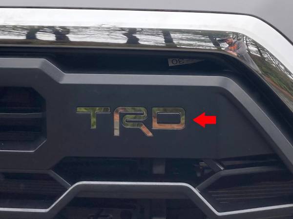 QAA - SGR72148 Stainless Steel Graphic/Logo/emblem 3Pc 2022-2024 Toyota Tundra TRD QAA